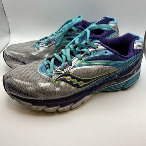 Saucony Womens Shoes Sneakers Size 10.5 Silver Purple S10273-1 Running Ride 8